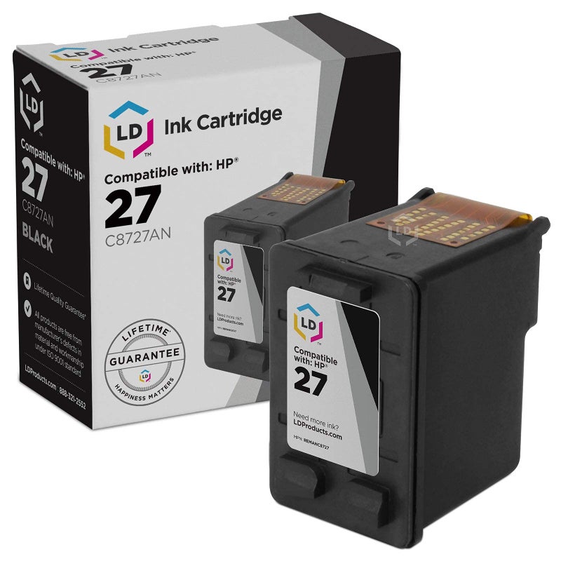 LD Products Remanufactured Ink Cartridge Printer Replacement for HP 27 C8727AN (Black) Compatible with Deskjet 3425 3450 3320 3322 3520 3520v 3550 3650 3650v 3740v 3745 - Image 1